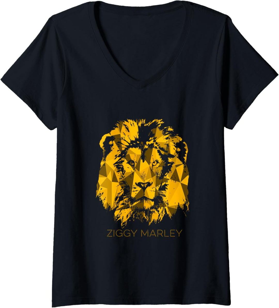 Ziggy Marley - Official Merchandise - Gold Lion T-Shirt mit V-Ausschnitt