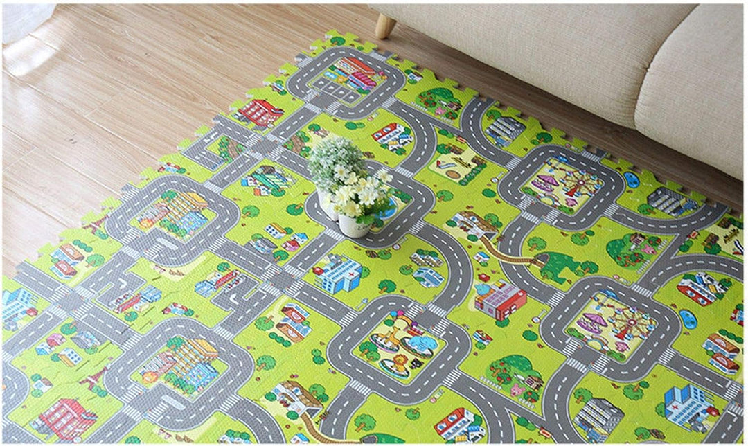 9 stücke Baby Eva Schaum Puzzle Matte für Kinder. Rennbahn Spielmatte. 9 Stück. 30 x 30 x 1 cm. je d