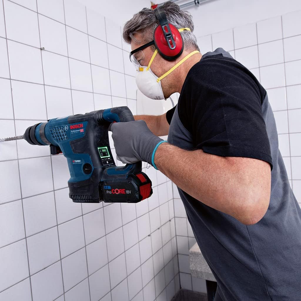 Bosch Professional BITURBO Akku-Bohrhammer GBH 18V-34 CF (mit SDS plus Wechselfutter, 5,8 J, inkl. B