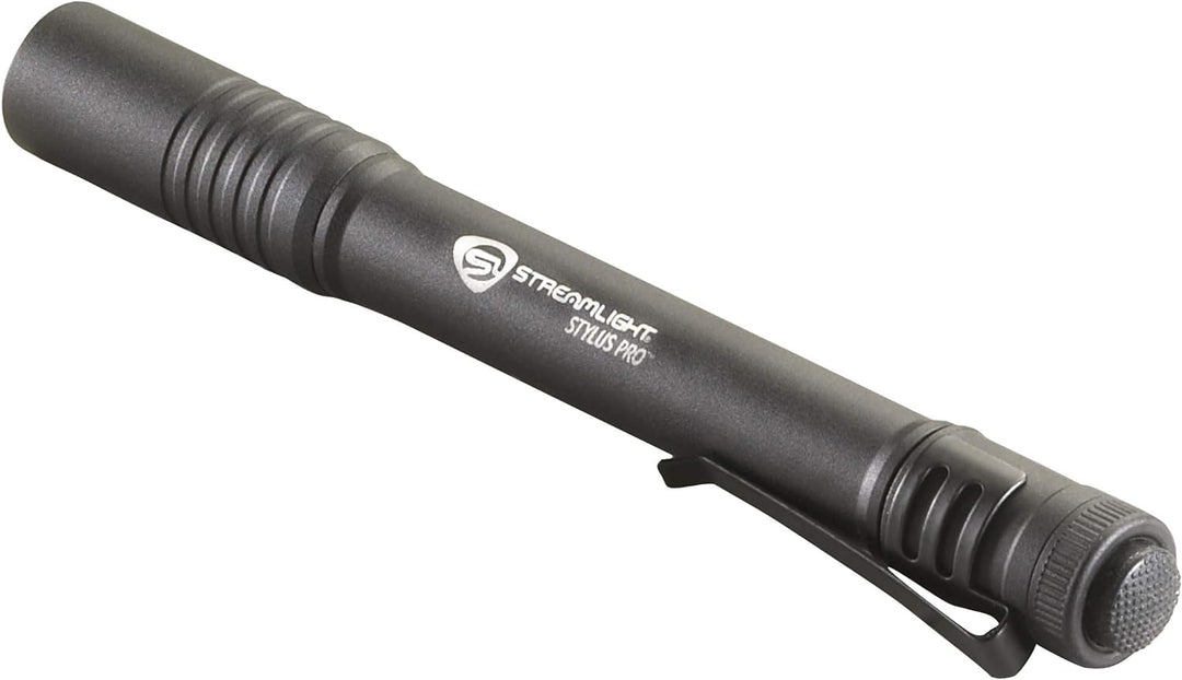 Streamlight 66118 Stylus Pro 100-Lumen LED Stiftleuchte mit Holster, Schwarz, Schwarz