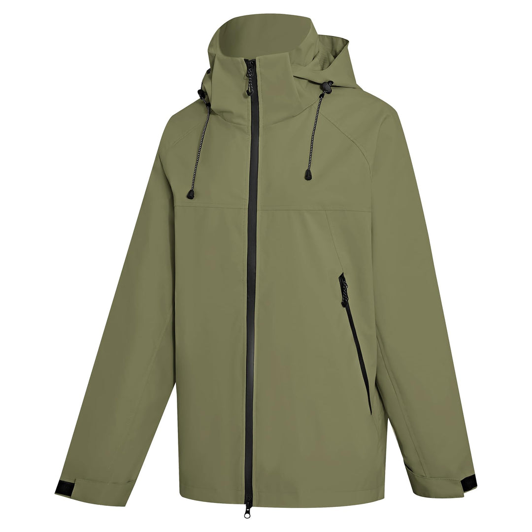 PONCEAU Damen Wasserdicht Regenjacke Leichte Wasserdicht Outdoorjacke Atmungsaktiv & Winddicht, Vers