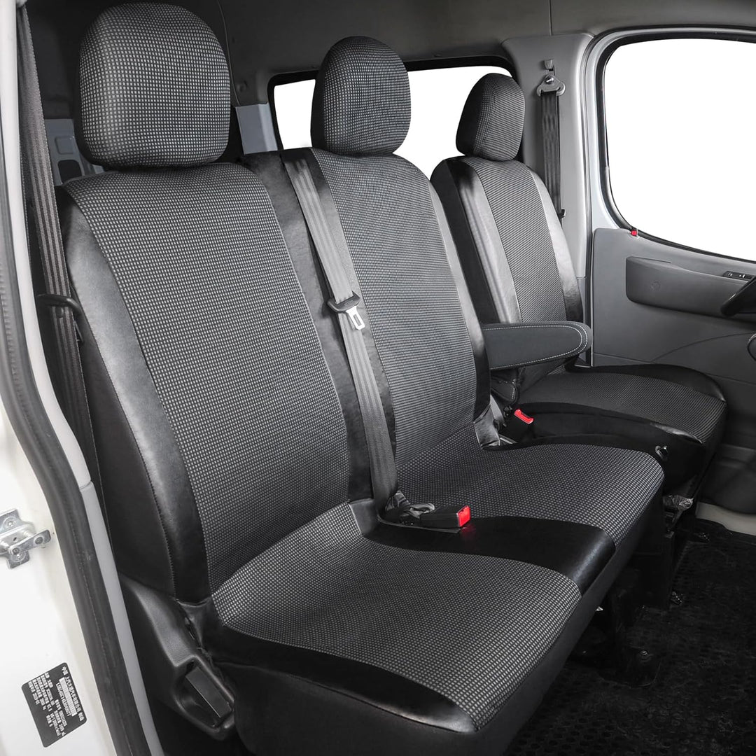 TOYOUN Sitzbezüge Auto für Transporter Vordersitze 2+1 Universal Schonbezüge Sitzschoner Auto für Fa