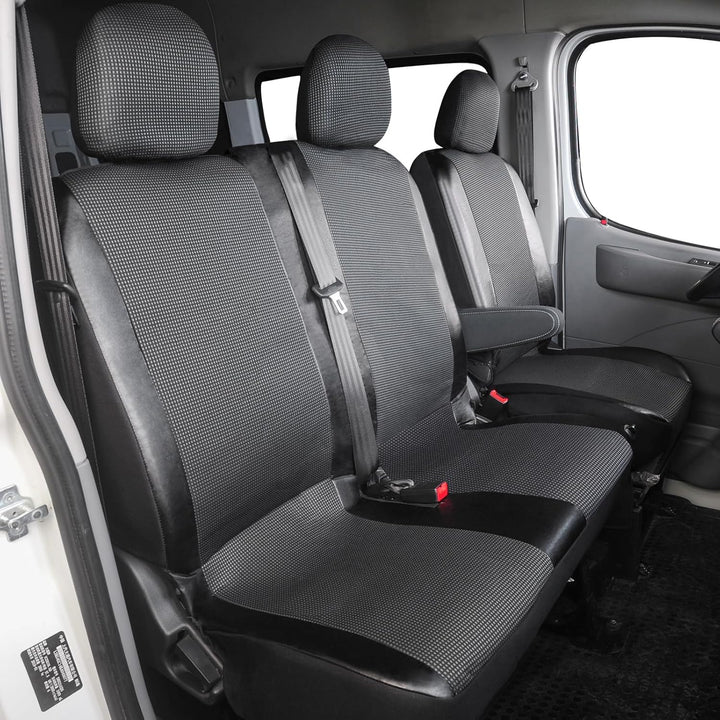 TOYOUN Sitzbezüge Auto für Transporter Vordersitze 2+1 Universal Schonbezüge Sitzschoner Auto für Fa
