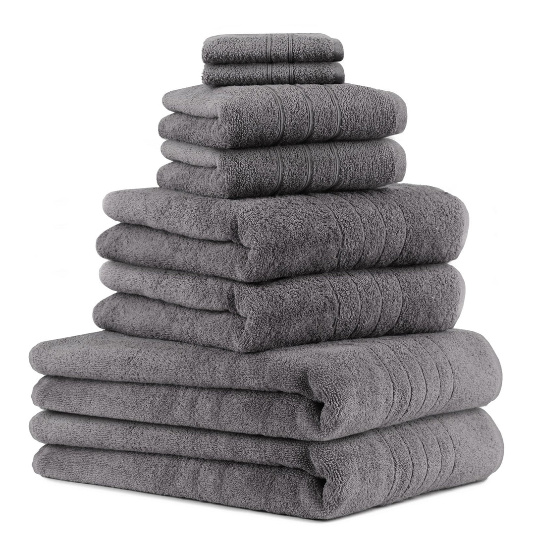 Betz 8er Set Handtücher Handtuch Deluxe 100% Baumwolle 2 Badetücher 2 Duschtücher 2 Handtücher 2 Sei