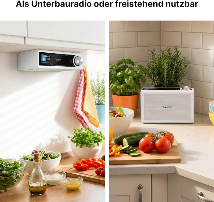 TechniSat DIGITRADIO 23 ASA – Küchen Unterbauradio mit Automatic Safety Alert (ASA, DAB Küchenradio,