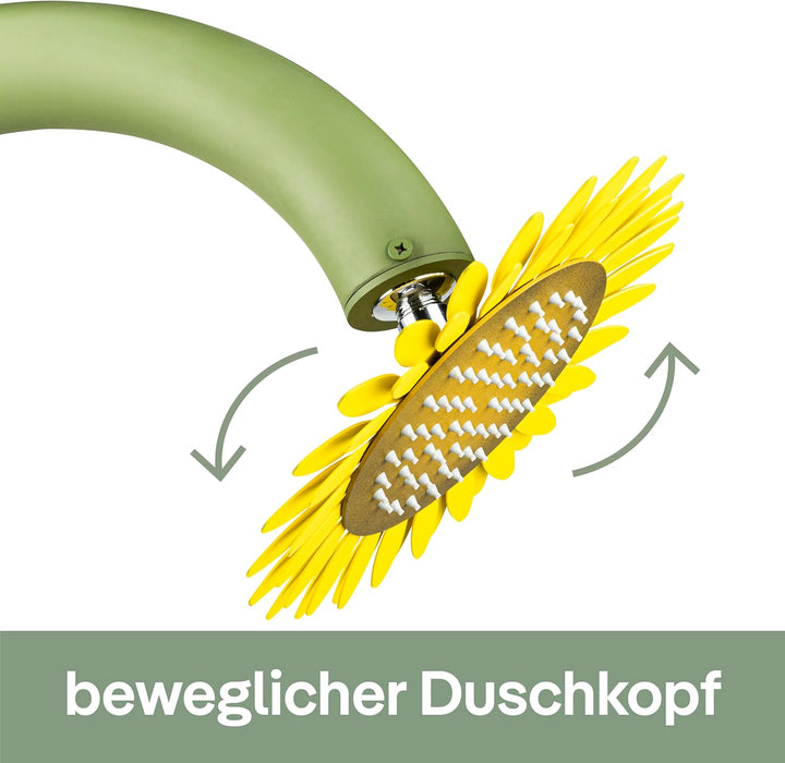 Haushalt International Gartendusche Sonnenblume Flowershower - Höhe ca. 217 cm - Verstellbarer Dusch