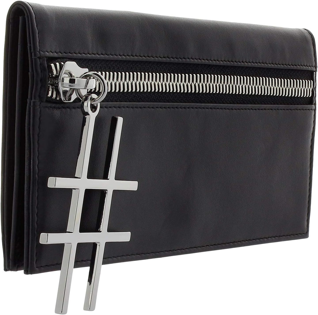 DUDU Damen Portemonnaie Elegant aus Leder schlankes Design mit Reissverschluss und Kreditkarten-Fäch