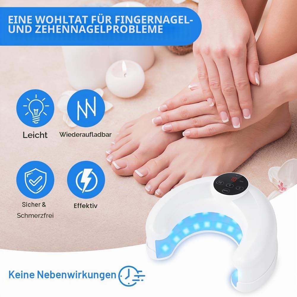 Nagelpilz Laser Gerät mit Zeitanzeige, Lichttherapiegerät für Nagelpilz, Nagelpilz-Laser, Nagelpilz