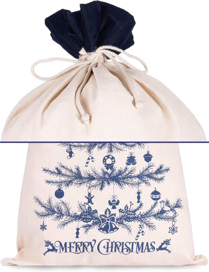 BRUBAKER 3er Set Weihnachtssack - 80 cm Geschenksack mit weihnachtlichen Motiven - Nikolausbeutel zu