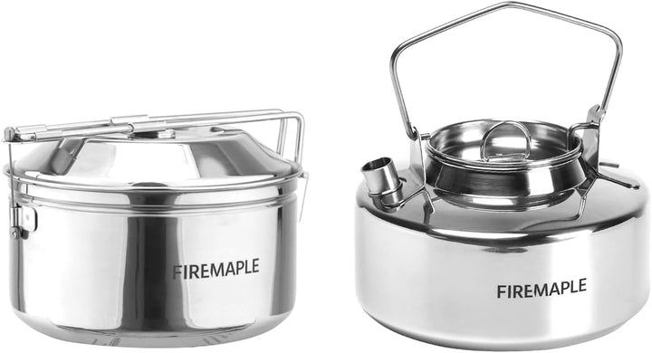 Fire-Maple Camping Kochgeschirr Set 1,0 l Wasserkocher + 1,0 l Topf, 1,0 l Wasserkocher + 1,0 l Topf