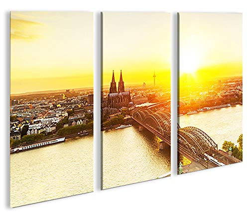 islandburner Bild Bilder auf Leinwand Cologne V2 Köln 3p XXL Poster Leinwandbild Wandbild Dekoartike
