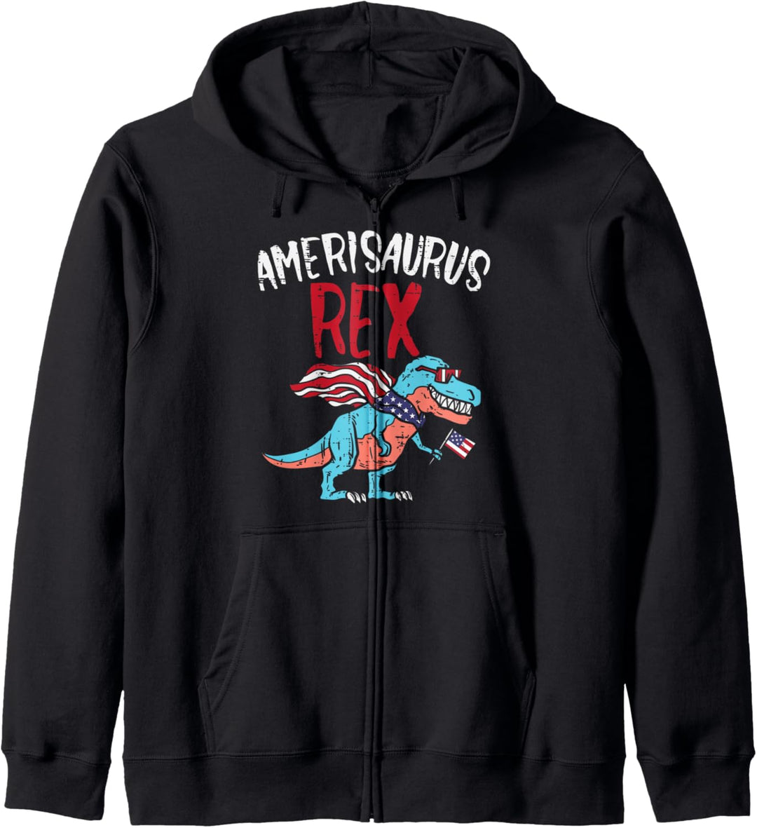 Amerisaurus Rex T-Rex Dino American 4th Of July Toddler Boys Kapuzenjacke