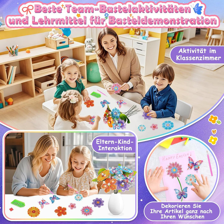 Blumen Basteln Mädchen 8 6 7 9 10 Jahre: Geschenke für Mädchen 8-9-11-12 Jahren Mosaik Bastelset Kin