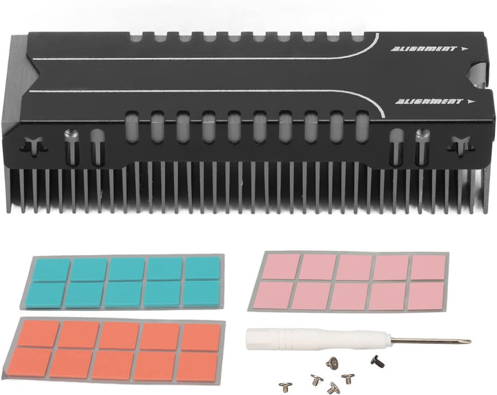 M.2 SSD Kühler, 38 Kühlrippen M.2 2280 SSD Kühlkörper mit Wärmeleitpad für PS5 PC M.2 PCIE NVMe SSD
