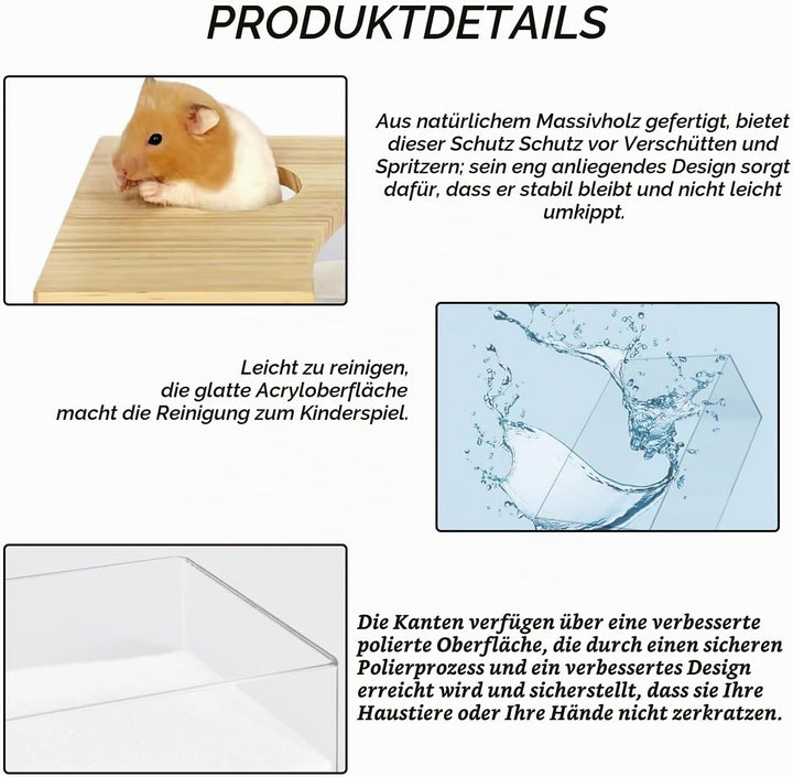 Haustier Hamster Badezimmer, Acryl Hamster Badebox, Sandbad Box für Chinchilla, Goldene Bären, Gerbi
