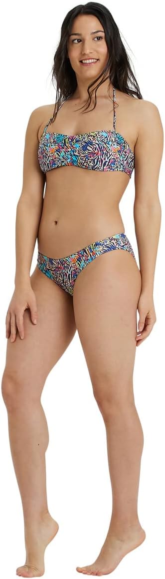 arena Allover Bandeau Damen Bikini, Badeanzug aus schnelltrocknenden Stretch-Stoff, Damen Badeanzug