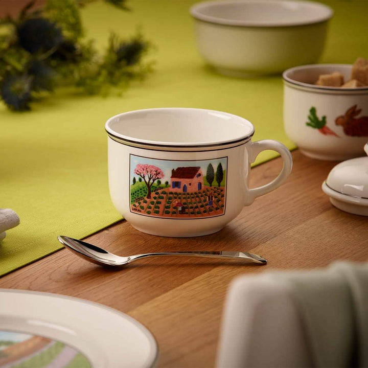 Villeroy und Boch Design Naif Tasse, 420 ml, Höhe: 7,3 cm, Premium Porzellan, Bunt Naif Design, Naif