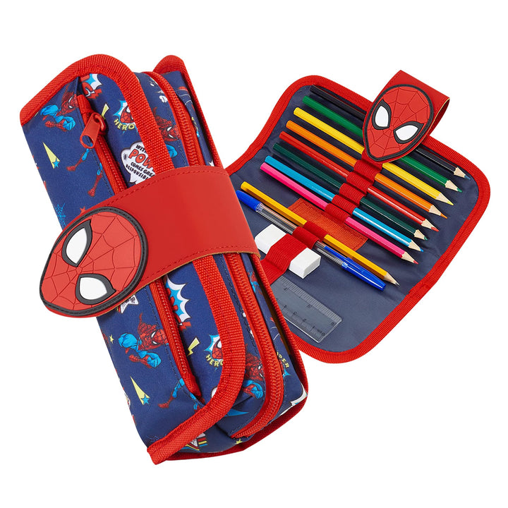 Marvel Spiderman Federtasche Junge Gefüllt, Mehrere Fächer, Federmäppchen Aesthetic, Mäppchen mit In