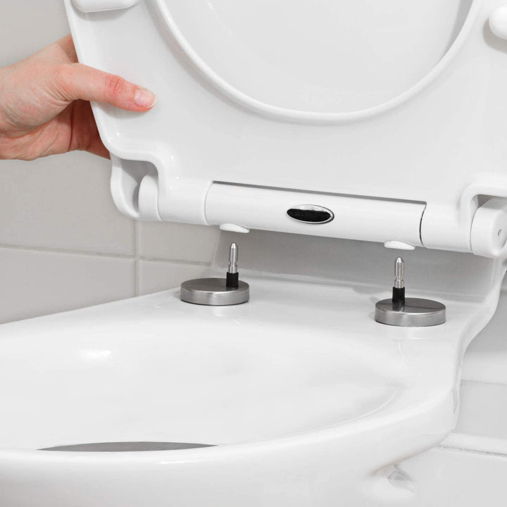SA Products Toilettensitz mit Absenkautomatik – Universeller Ovaler Toilettensitz mit Softclose &amp; Sc