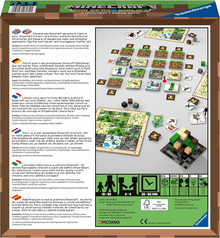 Ravensburger Familienspiel 26132 - Minecraft Builders & Biomes - Gesellschaftsspiel für Kinder und E
