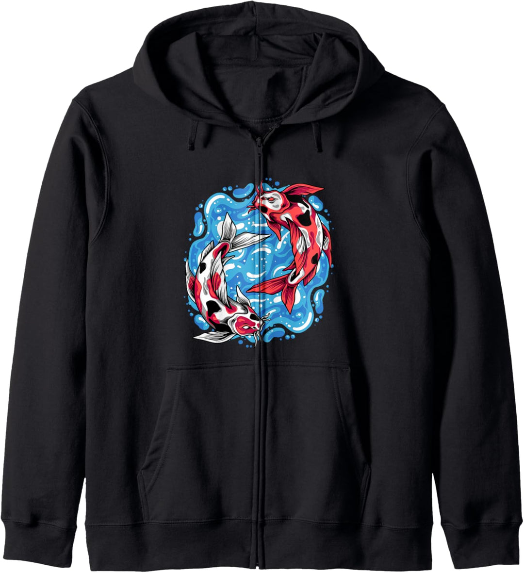 Ying Yang Koi Japan - Sad Aesthetic Edgy Streetwear Kapuzenjacke