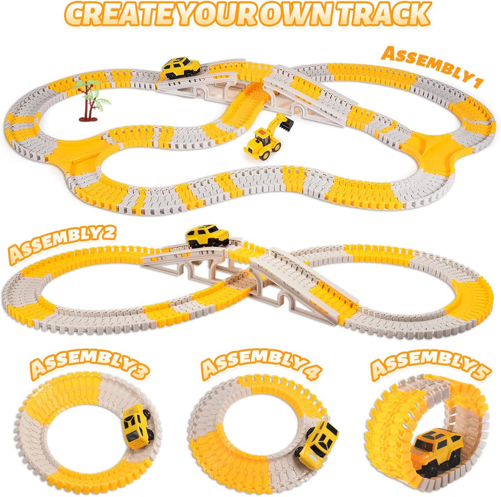 Adeokay Kinderspielzeug ab 2 3 4 5 6 Jahre, Rennbahn Kinder Geschenk 2-6 Jahre Junge Autorennbahn ab