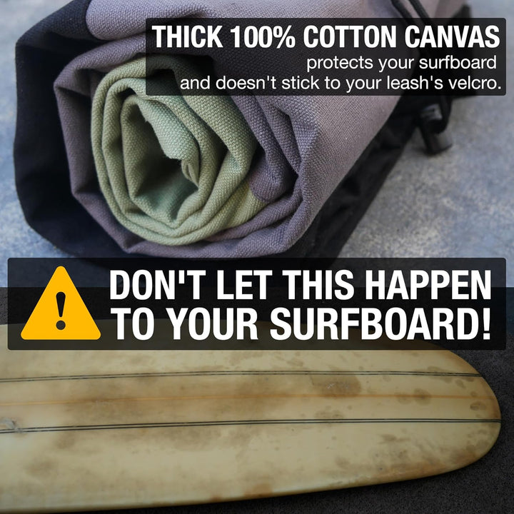 Ho Stevie! Canvas Surfboard Tasche Cover [Grösse und Farbe wählen] Schwarz/Grau/Grün 6'0", Schwarz/G