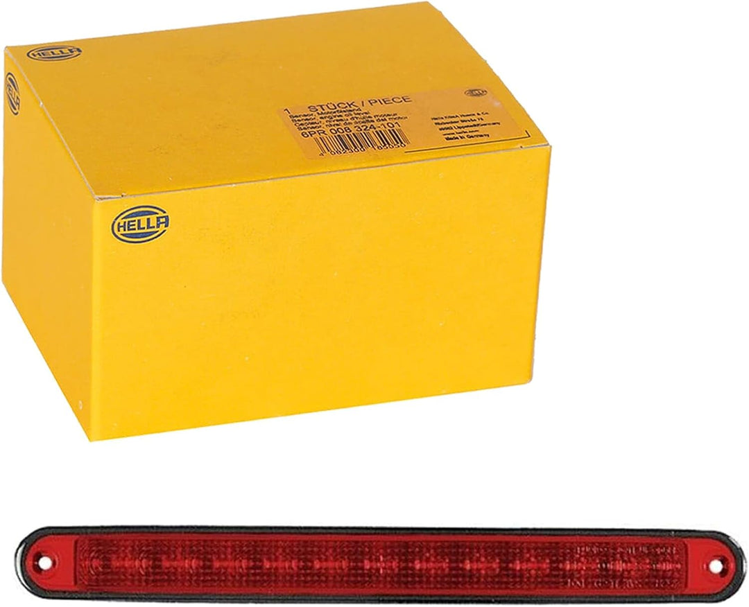 HELLA - Zusatzbremsleuchte - LED - 12V - Einbau - Lichtscheibenfarbe: rot - LED-Lichtfarbe: rot - Ka
