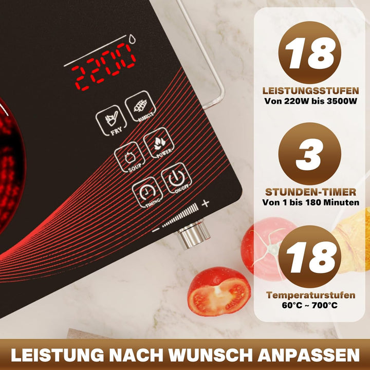 230 V Einzelne Einbauplatte für die Theke