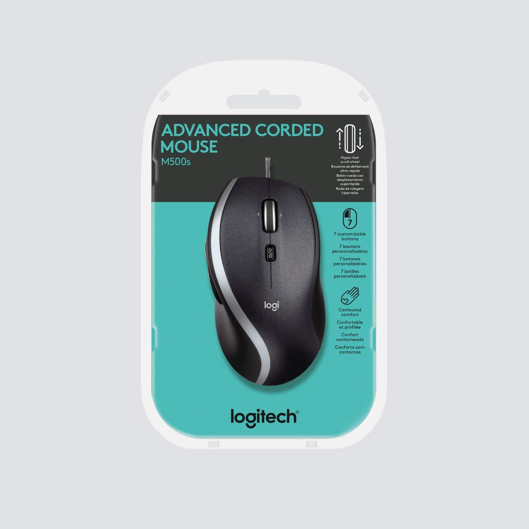 Logitech M500s Kabelgebundene Maus mit fortschrittlicher hyperschneller Scroll- und Kippfunktion, an
