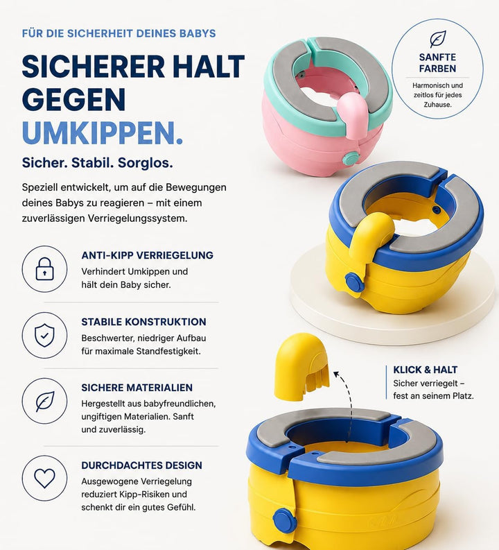 Faltbares Kinder-Reisetoilettensitz, bis 50 kg, Tragbar Toilettensitz Kinder, Klapptoilette Für Kind
