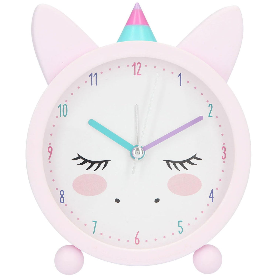 Depesche 6551 Ylvi - Analoger Wecker für Mädchen und Einhorn-Fans, rosa Design mit Öhrchen und Einho