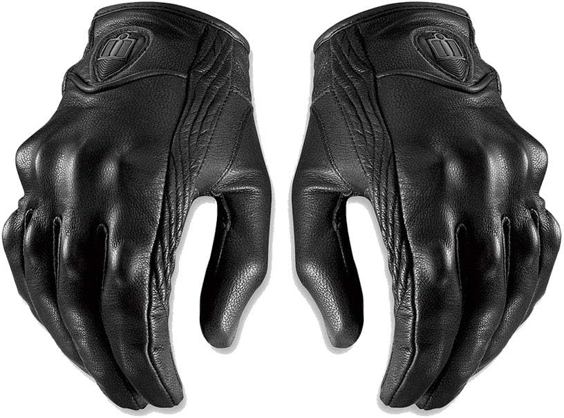 Riloer Motorrad Lederhandschuhe mit Touchscreen, Winddichte und warme Motorradhandschuhe ohne Löcher
