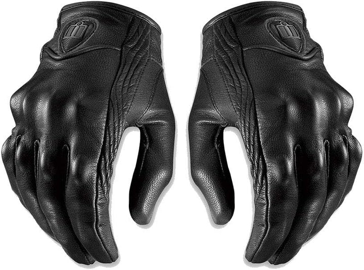 Riloer Motorrad Lederhandschuhe mit Touchscreen, Winddichte und warme Motorradhandschuhe ohne Löcher