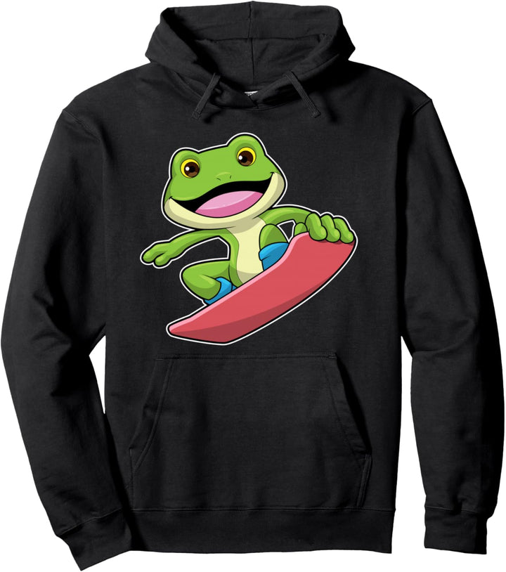 Frosch Snowboarder Snowboard Wintersport Pullover Hoodie