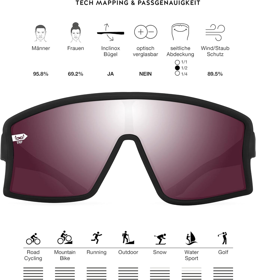 Gloryfy Unisex G21 E-Bike Edition TRF Sonnenbrille, Anthracite, L