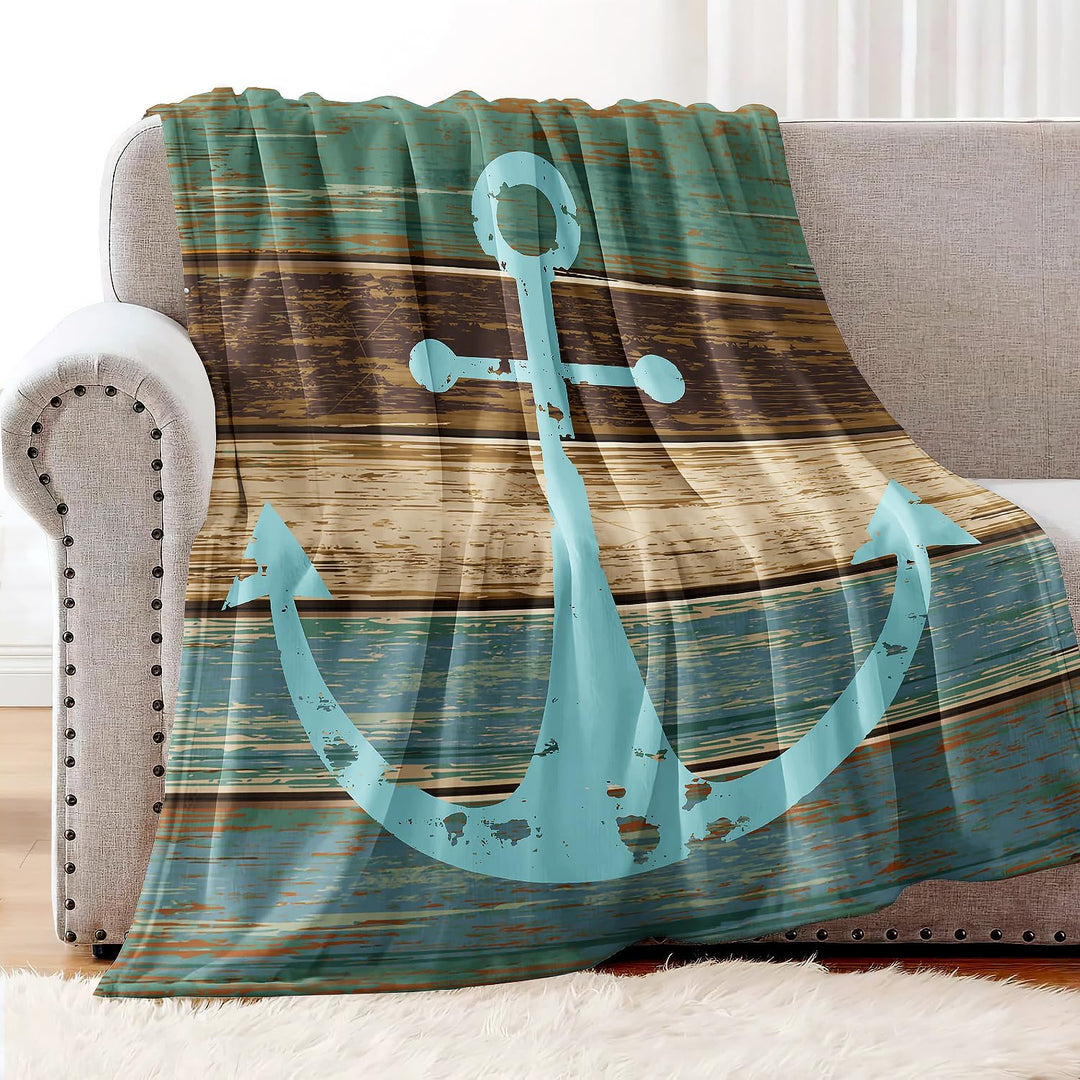 YISUMEI Decke 125x150 cm Kuscheldecken Sanft Flanell Weich Fleecedecke Bettüberwurf Nautische Dekor