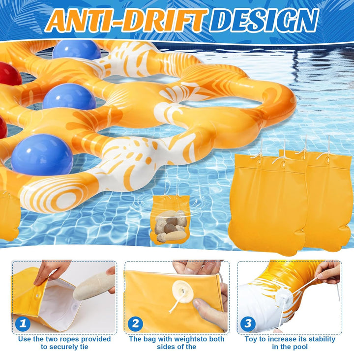 Aufblasbare Pool Spielzeug, Pool Wassersport Spielzeug, Gitter-Wasserspielzeug mit 10 Aufblasbarer B