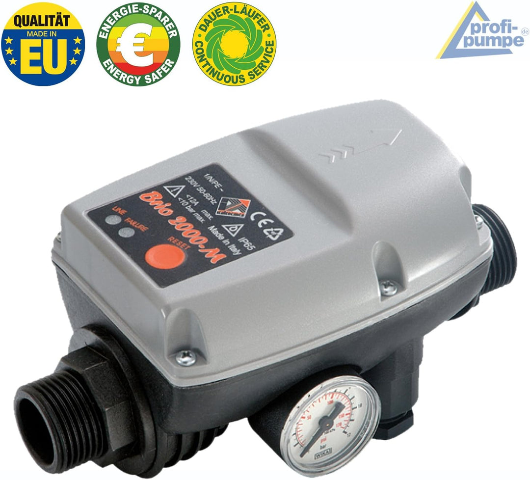 PUMPENSTEUERUNG DRUCKSCHALTER Druckwächter Automatic-Controller Durchflusswächter BRIO® verkabelt fü