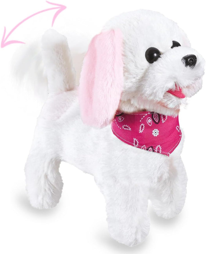JAMARA Trixi RC Plüschhund 27MHz - laufender Hund mit Sound Plüsch, mit Fernsteuerung, Spielzeug Hun
