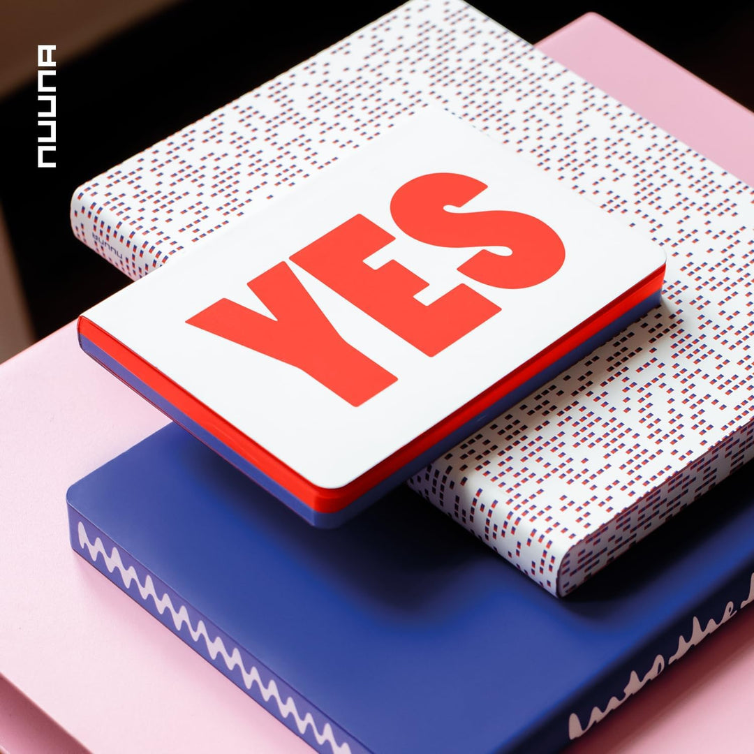 Nuuna Notizbuch A5+ | Graphic L - Yes - No | Dotted Journal | 3,5mm Punktraster | 256 nummerierte Se