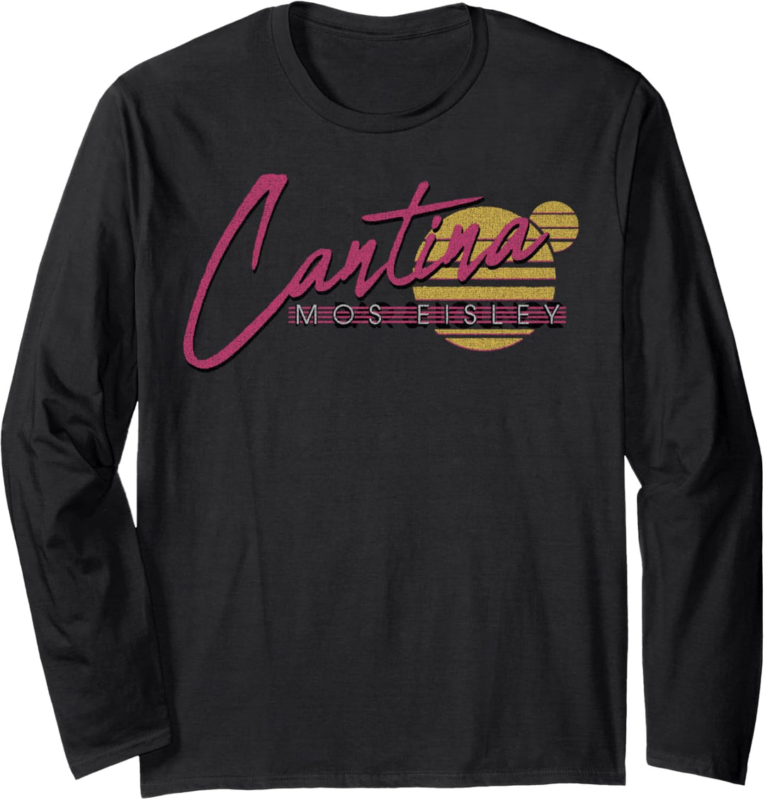 Star Wars Mos Eisley Cantina Retro Sunset Logo Langarmshirt