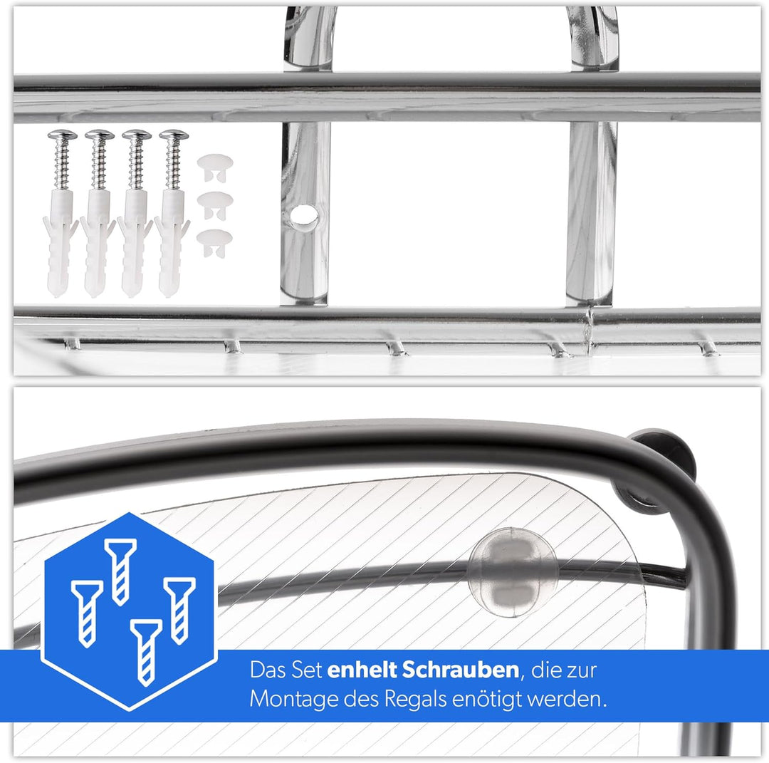 KADAX Duschablage Ecke, Badezimmer Organizer, Eckregal, Badregal, Duschregal, Duschgel und Shampoo H