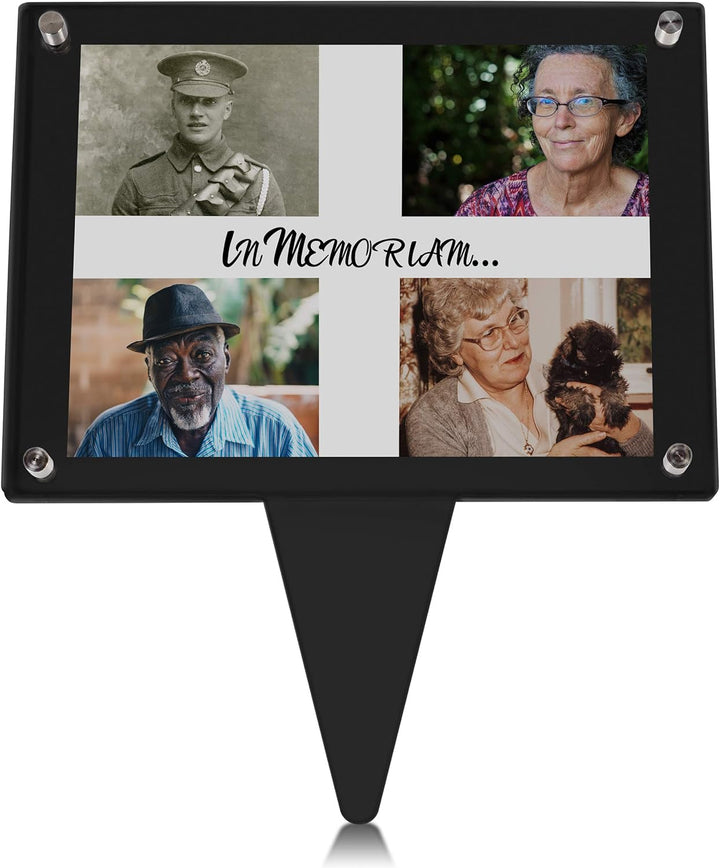 SimpleView 12,7 x 17,8 cm wasserdichter Bilderrahmen | Gedenkgeschenke | Friedhofsdekorationen für F