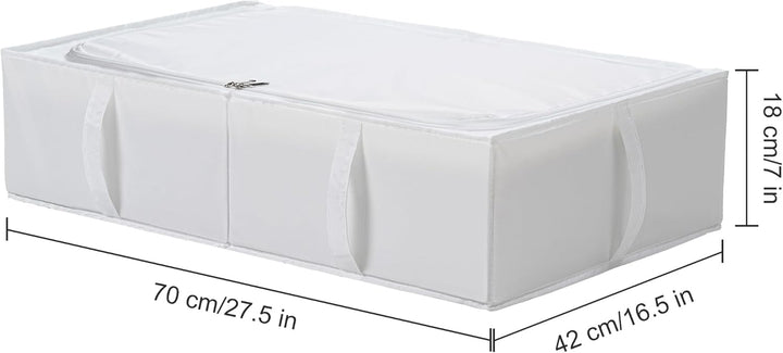 TYEERS Unterbett Aufbewahrungsbox mit Deckel, Strapazierfähiger Stoff, Waschbar, Zusammenklappbar, B
