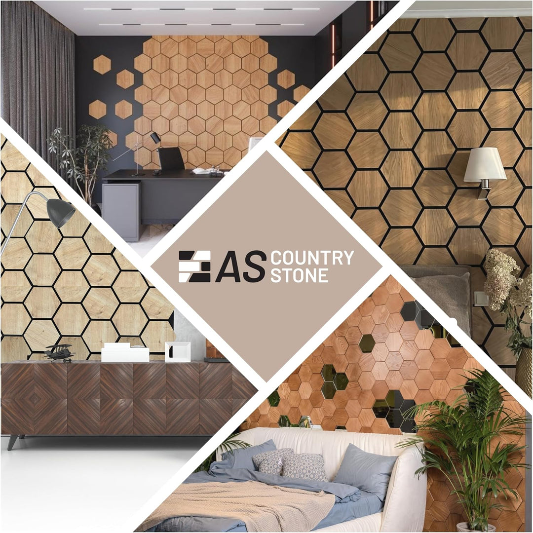 Akustikpaneele Holz | 80cm x 65cm | echtes Holz | Effektive Schalldämmung für Büro | Wandpaneele für