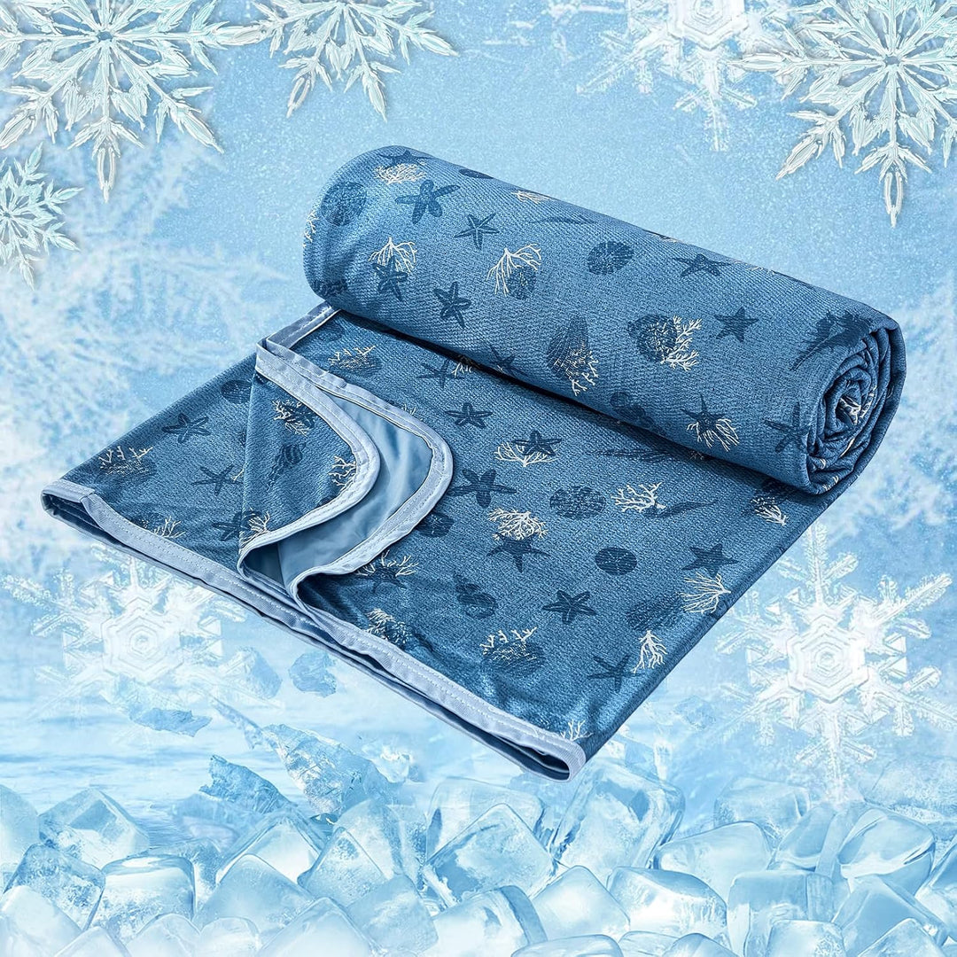 WONGS BEDDING Kühldecke Sommerdecke - mit Japanische Arc-Chill Q-Max 0,43 Kühlfasern, 2 in 1 Selbstk