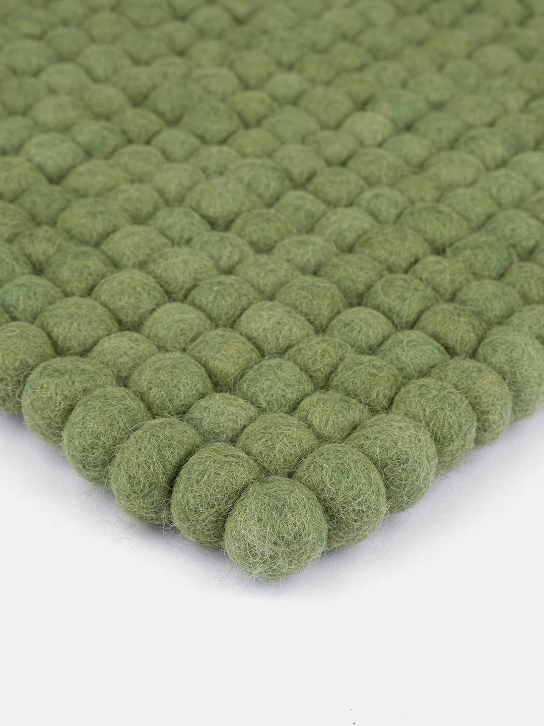 myfelt Filzkugel-Sitzauflage Stuhlauflage - Kaspar - quadratisch, 36x36 cm, Dunkelgrün, Dunkelgrün