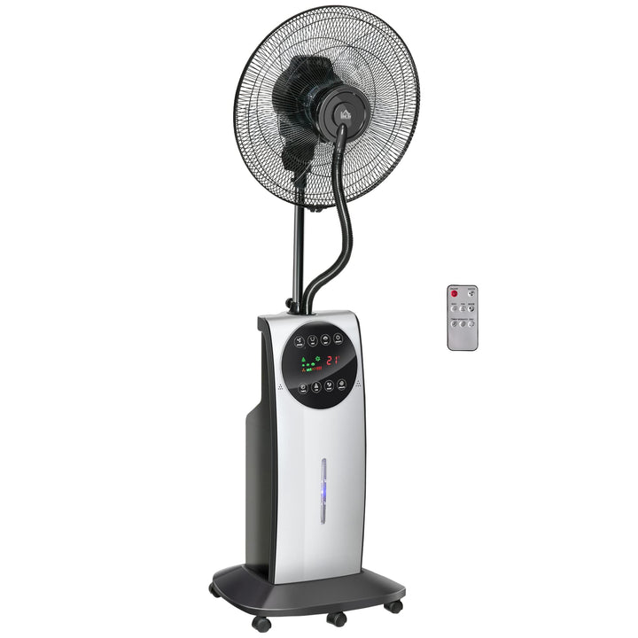 HOMCOM Ventilator mit Wasserkühlung, Standventilator mit Sprühnebel, Timerfunktion, Fernbedienung, o