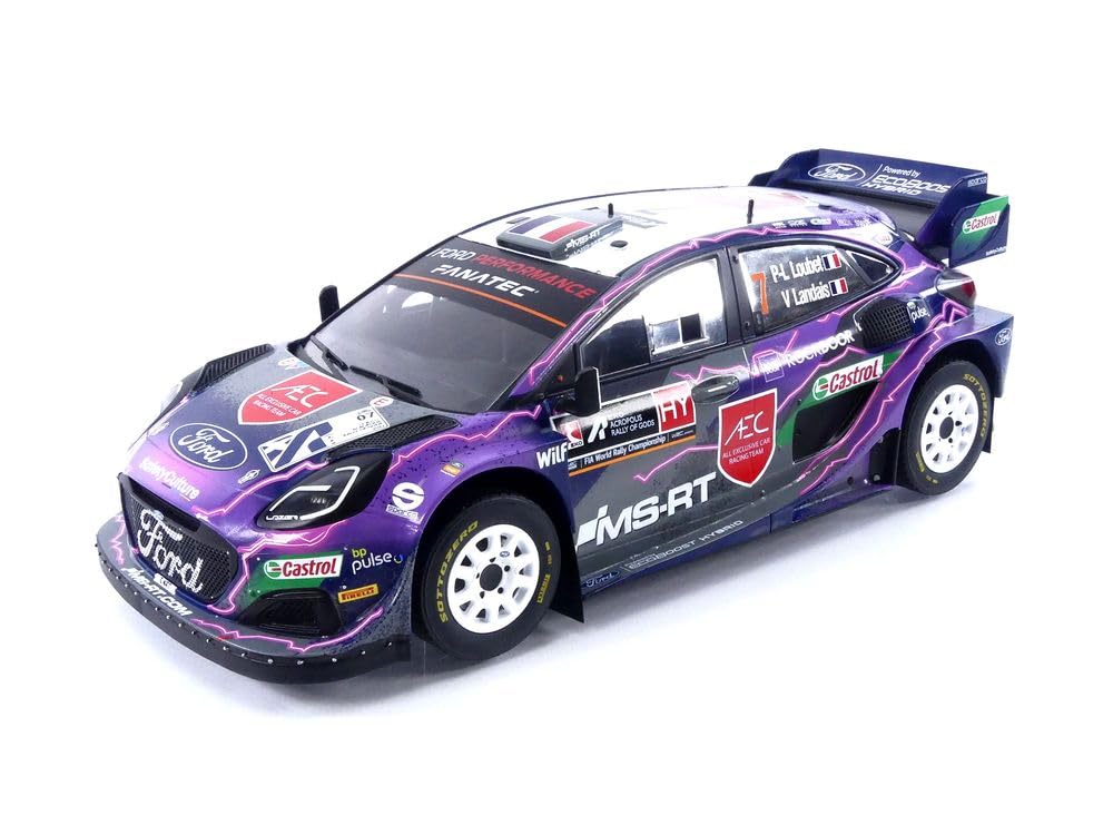 Passend für Ford Puma Rally1 Nº7 Loubet/Landais Rally Akropolis 1:18 IXO Models 18RMC138.22